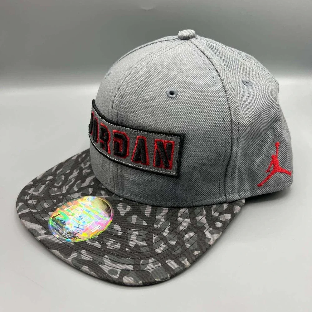 Air Jordan Hat Men Gray Camouflage‎ Embroidered Jumpman Snap Back Cap